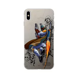 Etui Star Wars Boba Fett 003 iPhone XS szary/gray SWPCBOBA722 Gwiezdne Wojny - Etui i futerały do telefonów - miniaturka - grafika 1