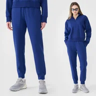 Spodnie damskie - Spodnie Damskie 4F Joggery Dresowe Dresy Sportowe Basic Casual Granatowe S - miniaturka - grafika 1