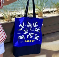 Torby i wózki na zakupy - Torba Bawełniana Mewy - miniaturka - grafika 1