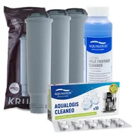 Akcesoria i części do ekspresów do kawy - Zestaw Krups filtr KRUPS F08801 3szt, Latteo 250ml, Cleaneo 10szt - miniaturka - grafika 1