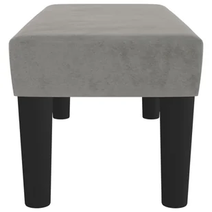 Ławka, jasnoszara, 70x30x30 cm, tapicerowana aksamitem - Ławki do przedpokoju - miniaturka - grafika 5