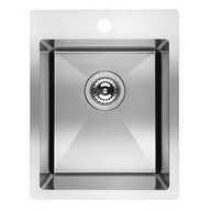 Zlewozmywaki - Laveo Marmara zlewozmywak stalowy 48x37.5 cm wpuszczany inox SAM010A - miniaturka - grafika 1