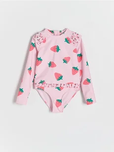 Reserved - Dwuczęściowy strój kąpielowy - pastelowy róż - Stroje kąpielowe dla dziewczynek - miniaturka - grafika 1