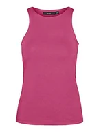 Koszulki i topy damskie - VERO MODA Women's VMBIANCA SL Tank TOP NOOS T-Shirt, Pink Yarrow, XL, różowy, XL - miniaturka - grafika 1