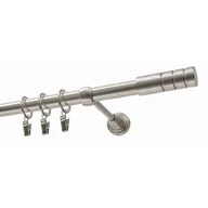 Karnisze - Karnisz DECASTYL Techno z kółkami Pojedynczy 200 cm Stal nierdzewna - miniaturka - grafika 1