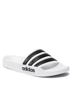 Adidas Klapki adilette Shower AQ1702 Biały - Klapki i japonki męskie - miniaturka - grafika 1