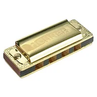 Instrumenty dęte - Mini Harmoniki - HOHNER Little Lady Diatonic Harmonijka - ZŁOTA Z NASZYJNIKIEM - miniaturka - grafika 1