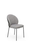 Krzesła - Krzesło tapicerowane szare K471 na czarnych nogach - miniaturka - grafika 1