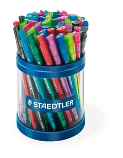 Paczka Długopis jednorazowy trójkątny M Staedtler 50 szt. mix kolorów - Długopisy - miniaturka - grafika 1