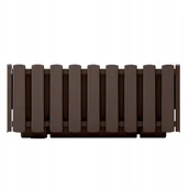 Donice - Skrzynka balkonowa Boardee Fence brąz DDEF400 - miniaturka - grafika 1