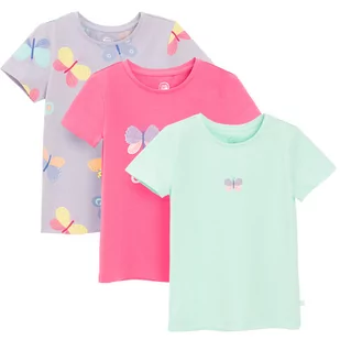 Cool Club, T-shirt dziewczęcy, mix, zestaw, 3 szt. - Koszulki dla dziewczynek - miniaturka - grafika 1