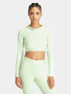 adidas Koszulka techniczna Hyperglam Training IN6776 Zielony Slim Fit - Koszulki i topy damskie - miniaturka - grafika 1