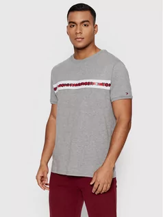 Koszulki męskie - Tommy Hilfiger T-Shirt Tee Logo UM0UM01915 Szary Regular Fit - grafika 1