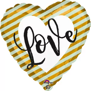 Amscan Balon foliowy serce Love - Wesele i ślub - miniaturka - grafika 1