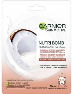 Maseczki do twarzy - Maseczka do twarzy na tkaninie Garnier SkinActive Nutri Bomb Illuminating Nourishing Mask 1 Unit 40 g (3600542319737) - grafika 1