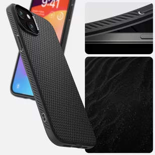 Etui do iPhone 15 Plus Spigen Liquid Air Case obudowa plecki ochronne Matte Black - Etui i futerały do telefonów Etui do iPhone 15 Plus Spigen Liquid Air Case obudowa plecki ochronne Matte Black - Etui i futerały do telefonów - miniaturka - grafika 2