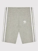 Spodenki damskie - adidas Szorty sportowe adicolor Cycling HD2039 Szary Slim Fit - miniaturka - grafika 1