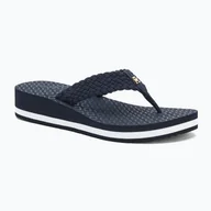 Klapki i japonki damskie - Japonki damskie Tommy Hilfiger Crochet Mid Beach Sandal space blue - miniaturka - grafika 1