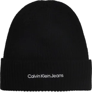 CALVIN KLEIN JEANS Czapka | z dodatkiem wełny - Czapki damskie - miniaturka - grafika 1