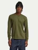 Koszulki męskie - G-Star Raw Longsleeve Nifous D25076-336 Zielony Regular Fit - miniaturka - grafika 1