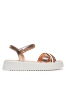 Buty dla dziewczynek - Tommy Hilfiger Sandały Sandal T4A2-33800-0569 S Różowe złoto - miniaturka - grafika 1