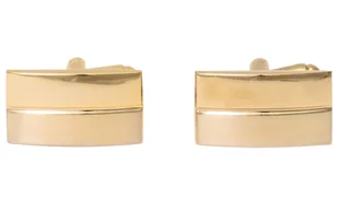 Złote dwutonowe spinki do mankietów - L15 - Spinki do mankietów i krawatów - miniaturka - grafika 1