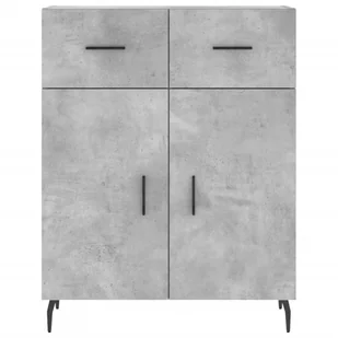 Witrynka, szarość betonu 69,5x34x180 cm materiał drewnopochodny Lumarko! - Witryny - miniaturka - grafika 9