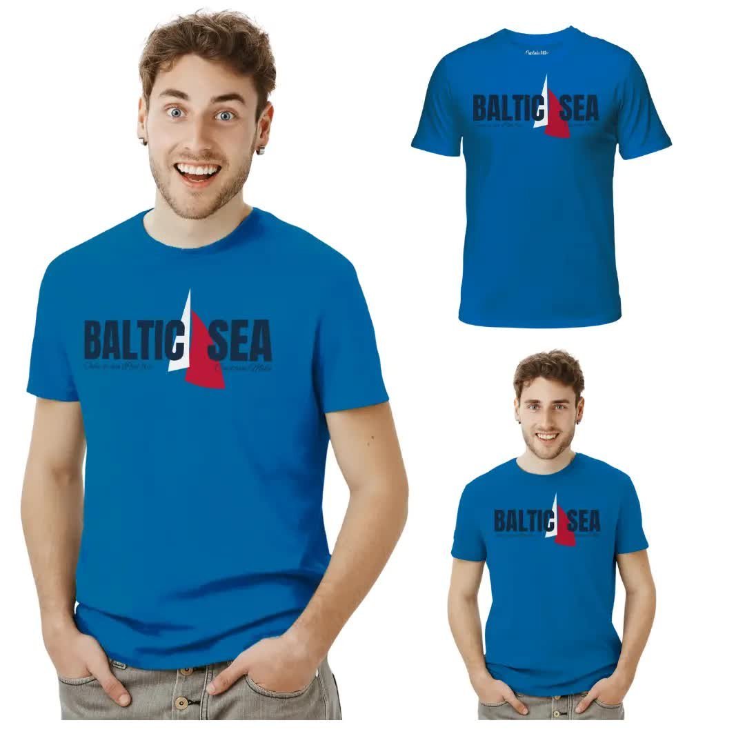 Koszulka męska BAWEŁNA TURECKA T-shirt BALTIC SEA Captain Mike XXL