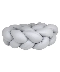 Ochraniacz do łóżeczka warkocz "Bawełna jasny szary" - 410cm - Ochraniacze do łóżeczka Ochraniacz do łóżeczka warkocz "Bawełna jasny szary" - 410cm - Ochraniacze do łóżeczka - miniaturka - grafika 1