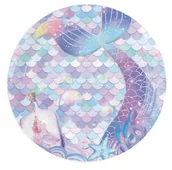 Dekoracje i nakrycia stołu na imprezę - Talerzyki Papierowe SYRENKA - śr. 23cm - 10szt - miniaturka - grafika 1