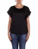 Bluzki damskie - ONLY BLUZKA DAMSKA CZARNA Z KRÓTKIM RĘKAWEM M JPA - miniaturka - grafika 1