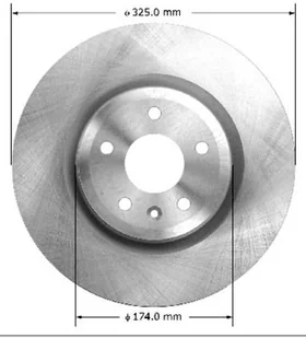 Przednia NACINANA tarcza hamulcowa BB-TECH 325mm Ford Explorer 2011-2019 - Tarcze hamulcowe - miniaturka - grafika 3