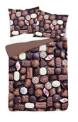 Pościel - Pościel z efektem 3D, Detexpol, czekoladki, 160x200cm, 3-elementowa - miniaturka - grafika 1