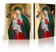 Ikony i obrazy sakralne - Ikona religijna Święta Anna z Matką Bożą - miniaturka - grafika 1