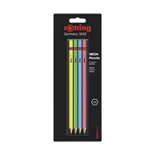 Ołówki - Rotring OLOWEK HB ROT NEON PENCILS B/C OP4SZT 20855-uniw - miniaturka - grafika 1