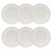 Talerze - Komplet talerzyków deserowych 6 szt. CLARA Gold Ivory VILLA ITALIA - miniaturka - grafika 1