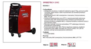 Lincoln Speedtec 215C (K14146-1) - Spawarki - miniaturka - grafika 1