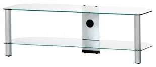 Sonorous NEO2130-C-SLV Szkło przeźroczyste aluminium srebrne Stolik rtv pod telewizor lcd 7n2130cs - Szafki RTV - miniaturka - grafika 1