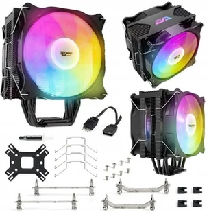 Darkflash Chłodzenie aktywne do procesora Darkflash Darkair Plus ARGB radiator + wentylator 120x120) - Chłodzenie wodne - miniaturka - grafika 2