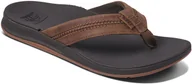 Klapki i japonki męskie - japonki męskie REEF LEATHER ORTHO-COAST Brown - miniaturka - grafika 1
