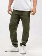 Spodnie męskie - SPODNIE CHINO MATERIAŁOWE MĘSKIE BAWEŁNIANE Oliwkowe HAFTY Jigga Wear XXL - miniaturka - grafika 1