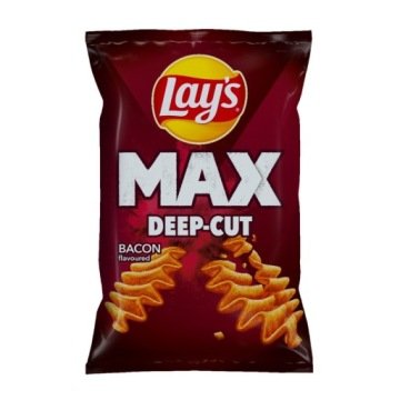 Lay's Chipsy Max Deep Cut o smaku bekonu 120 g