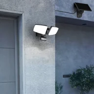 Lampy ogrodowe - Heitronic Zewnętrzny kinkiet solarny LED Duplex, 2-punktowy, montaż narożny - miniaturka - grafika 1