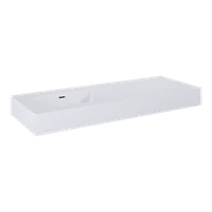 Umywalki - ELITA DIMPLE 120 UMYWALKA LEWA  MARMUR WHITE MATT 168868 - miniaturka - grafika 1