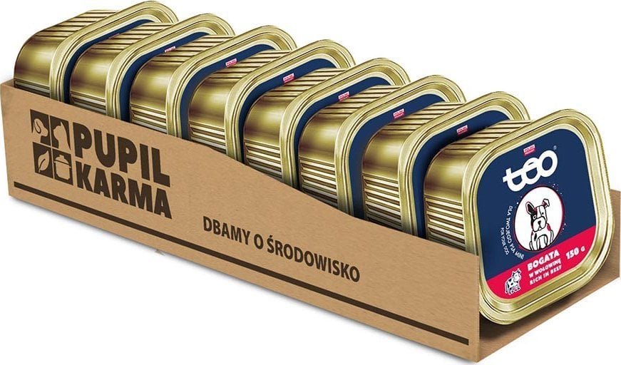 Teo Karma mokra dla psa TEO Mini szalka bogata w wołowinę 8 x 150 g