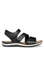 Sandały damskie - Geox Sandały D Sandal Vega D35R6A 000BC C9997 Czarny - miniaturka - grafika 1