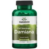 Suplementy naturalne - Damiana 510 mg - stres, oczyszczanie, libido ( Swanson ) - miniaturka - grafika 1