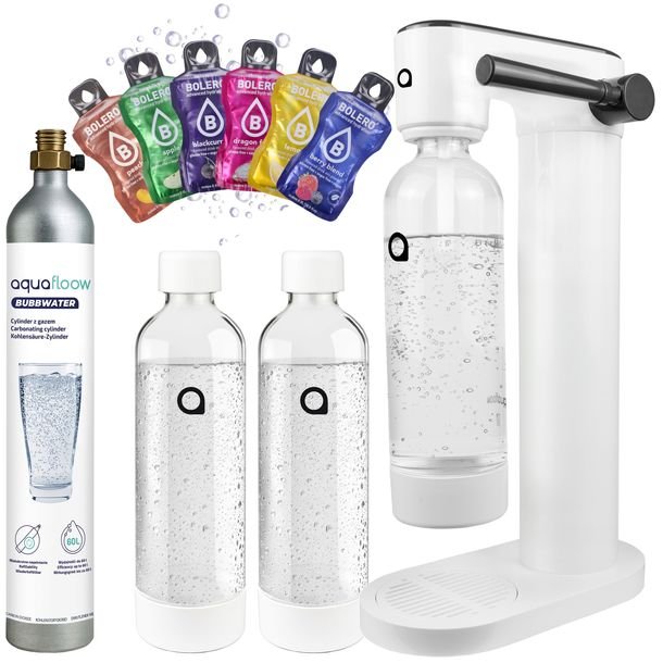 Saturator Do Wody 2x Butelka 800ml Nabój Co2 Butla Cylinder + Napój Bolero