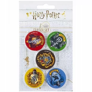 Zestaw 5X Gumka Do Mazania Harry Potter 4 Domy - Półfabrykaty do biżuterii - miniaturka - grafika 1