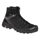 Buty trekkingowe męskie - SALEWA Ms ALP Trainer 2 Mid GTX, męskie buty trekkingowe, Czarny, 44.5 EU - miniaturka - grafika 1